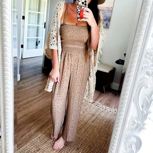 Abercrombie & Fitch Pants - Abercrombie & Fitch Leopard Print Smocked Top Jumpsuit NWT Size Small